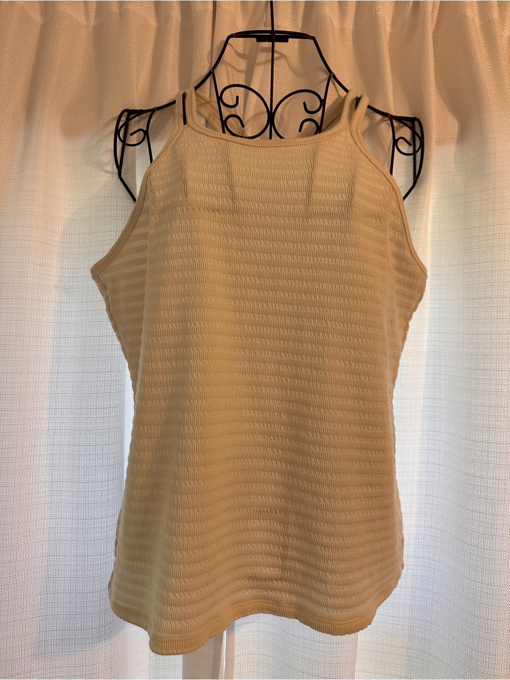 GAP Fit Ribbed Racer Back Tank in Off-White Workout - Picture 2 of 8